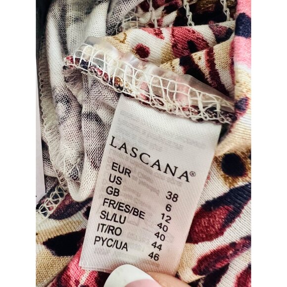 NWT Lascana Floral Print Crisscross Waist Smocked Back Flowy Twirl Mini Skirt - Picture 14 of 16